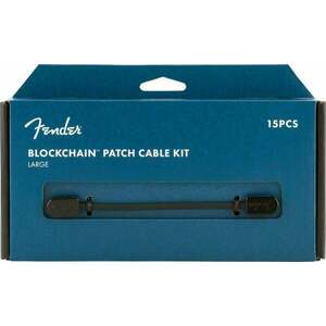Fender Blockchain Patch Cable Kit LRG Negru Oblic - Oblic imagine
