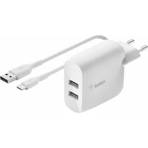 Belkin Dual USB-A Wall Charger with A-C imagine