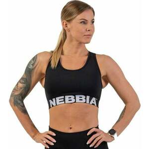 Nebbia Medium Impact Cross Back Sports Bra Black S Lenjerie de fitness imagine