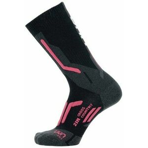 UYN Lady Ski Cross Country 2In Socks Black/Pink 35-36 Șosete schi imagine