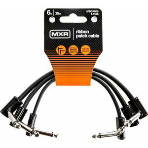 Dunlop MXR 3PDCPR06 Ribbon Patch Cable 3 Pack Negru 15 cm Oblic - Oblic imagine