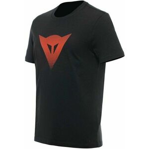 Dainese T-Shirt Logo Negru/Roșu Fluorescent S Tricou imagine