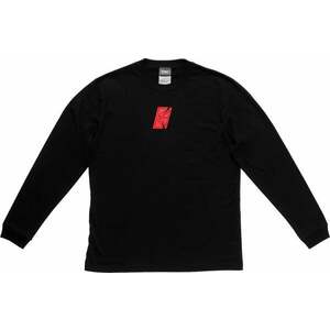 Tama Tricou T-Shirt Long Sleeved Black with Red "T" Logo Unisex Black M imagine