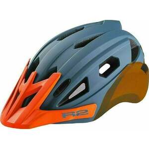 R2 Wheelie Helmet Petrol Blue/Neon Orange M Cască bicicletă copii imagine