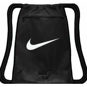 Nike Brasilia 9.5 Drawstring Bag Negru/Negru/Alb 18 L Gymsack imagine