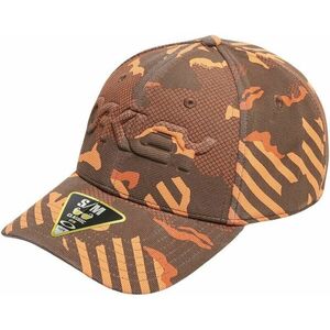 Oakley 6 Panel Stretch Hat Embossed Orange Stripe/Grip Camo S/M Șapcă de baseball imagine
