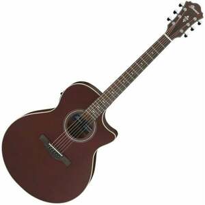 Ibanez AE100-BUF Burgundy Chitară electro-acustică Jumbo imagine