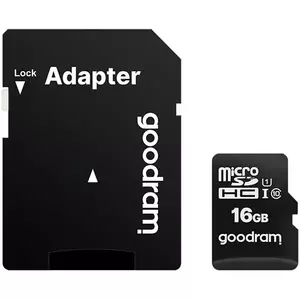 Card de memorie microSD Goodram 16GB, UHS I, cls 10 + adaptor imagine