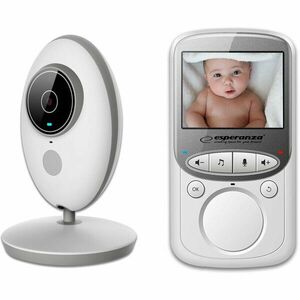 Baby Monitor EHM003, Camera Audio-Video Wireless Pentru Supraveghere Bebe, Ecran HD XXL 2.4 Inch LCD, Senzor Sunet, Mod Vedere Nocturna Infrarosu, Talk-Back, Monitorizare Temperatura, Cantece de Leagan imagine