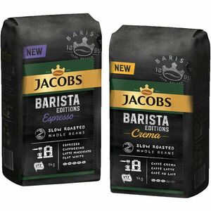 Set Cafea boabe Jacobs Barista Editions Espresso 1 Kg si Cafea boabe Jacobs Barista Crema 1 Kg imagine