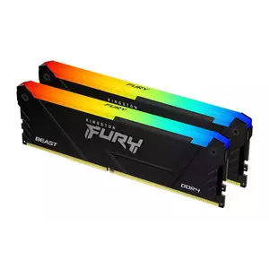 Memorie Desktop Kingston Fury Beast RGB 32GB(2 x 16GB) DDR4 2666Mhz Black PnP imagine