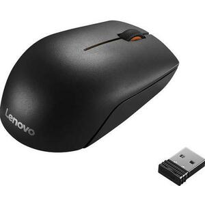 Mouse Wireless Optic Lenovo 300, 1000 DPI (Negru) imagine