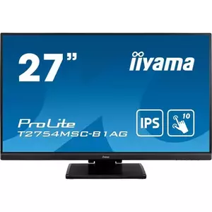 Monitor IPS LED iiyama ProLite 27inch T2754MSC-B1AG, FullHD (1920x1080), VGA, HDMI, Touchscreen, Boxe (Negru) imagine