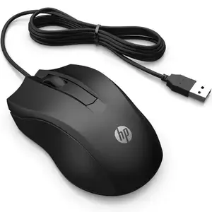 Mouse Optic HP 100, USB, 1600dpi (Negru) imagine