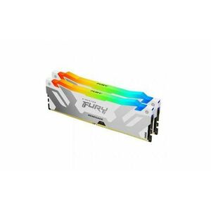Memorii RAM Kingston FURY Renegade White RGB, DIMM, DDR5, 64GB, 6000MHz, CL32, 1.35V, Kit of 2 imagine