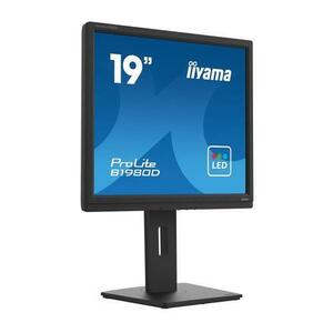 Monitor TN LED Iiyama ProLite 19inch B1980D-B5, 1280x1024, VGA, DVI, Pivot (Negru) imagine