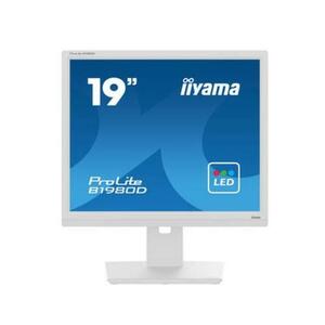 Monitor TN LED iiyama ProLite 19inch B1980D-W5, 1280 x 1024, VGA, DVI, Pivot (Alb) imagine