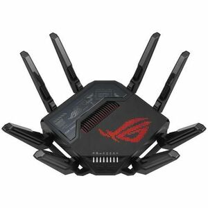 Router Gaming Wireless ASUS ROG Rapture GT-BE98, Quad-Band, WiFi 7, Gigabit, 25000 Mbps, 8 Antene (Negru) imagine