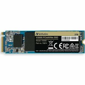 Solid State Drive (SSD) Verbatim Vi3000, 2TB, PCIe Gen.3 NVMe, M.2 imagine