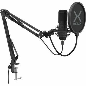 Set microfon Krux KRX0109, USB, Cardiod (Negru) imagine