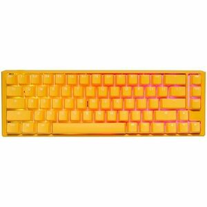 Tastatura gaming Ducky One 3 Yellow SF, iluminare RGB, switch-uri MX-MX-Silent-Red, Galben imagine