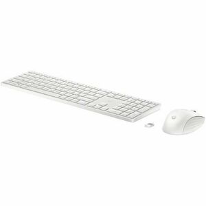 Kit Tastatura + Mouse Wireless HP 650, Bluetooth, USB Receiver (Alb) imagine