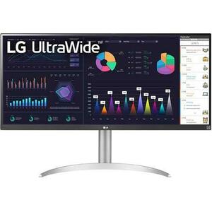Monitor IPS LED LG 34WQ650-W, 2560 x 1080, HDMI, DisplayPort, Boxe (Alb/Argintiu) imagine