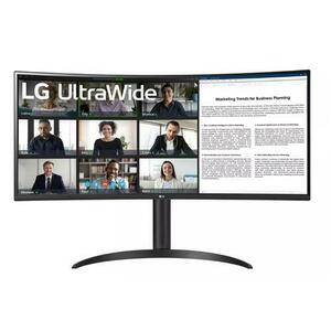 Monitor VA LED LG 34inch 34WR55QC-B, WQHD (3440 x 1440), HDMI, DisplayPort, Ecran curbat (Negru) imagine