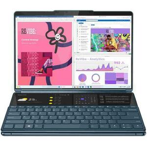 Ultrabook Lenovo Yoga Book 9 13IMU9 (Procesor Intel® Core™ Ultra 7 155U (12M Cache, up to 4.80 GHz) 13.3inch 2.8K Touch, 16GB, 1TB SSD, Intel® Graphics, Win 11 Home, Albastru) imagine