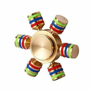 Fidget Spinner cu 6 Parti Metalic material Cupru Luceste in Intuneric imagine