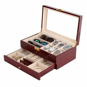 Cutie depozitare ceasuri, ochelari și bijuterii LEMN imagine