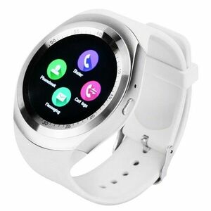 Smartwatch BT, Techstar® Y1 Display 1.54 inch, Compatibil Android si IOS, Alb imagine