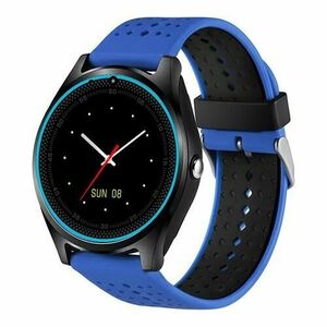 Smartwatch MTK V9 cu Bluetooth si Camera Foto Compatibil Sim si MicroSD Albastru imagine
