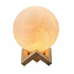 Lampa LED forma de luna plina 8cm Diametru 2 culori alb si rece Reglabila imagine