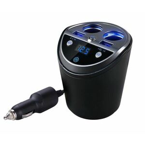 Modulator Fm Auto Tip Pahar A18S cu Display Led, Bluetooth 4.0, Car Kit MP3, cu Dual USB si Dual Charge imagine