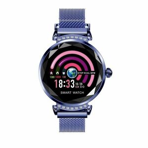 Smartwatch Fitness Sport Albastru Elegant pentru Dama Techstar® H2 cu Monitorizare Somn si Cardiaca imagine