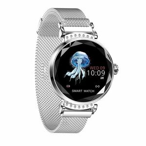 Smartwatch Fitness Sport Argintiu Elegant pentru Dama H2 cu Monitorizare Somn si Cardiaca imagine