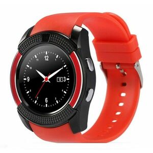 Ceas Smartwatch V8 Rosu HandsFree Bluetooth 3.0 Micro SIM Android Camera 1.3MP imagine