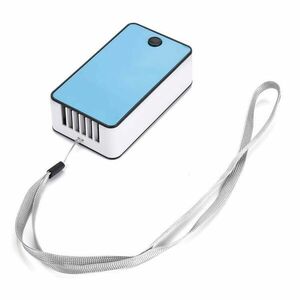 Mini Ventilator Portabil Incarcare USB, Aromaterapie, Odorizant, Umidificator cu Climatizare 20 W Bleu imagine