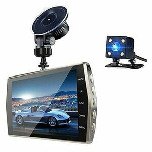 Camera Video Auto DVR Dubla FullHD Techstar® T667 Unghi 170° Display 4 inch, Senzori Miscare si Night Vision imagine