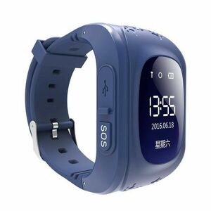 Ceas Smartwatch pentru Copii Albastru Inchis Q50, Slot Cartela SIM, GPS Tracker, Buton Urgenta SOS, Monitorizare Live imagine