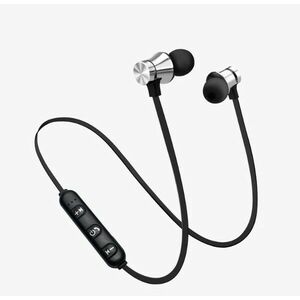 Casti Wireless Bluetooth Sport BT4 Waterproof Tip In-Ear Headset Microfon Incorporat Argintiu imagine