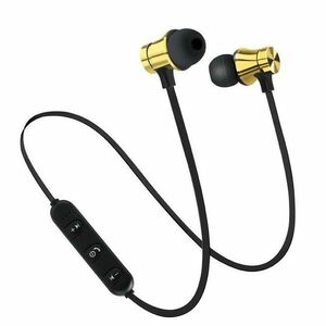 Casti Wireless Bluetooth Sport BT4, Waterproof, Tip In-Ear Headset, Microfon Incorporat, Auriu imagine