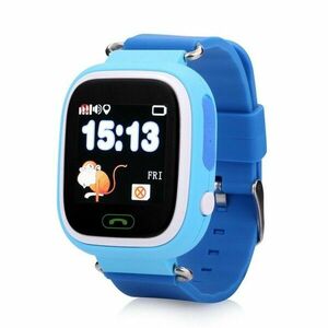 Ceas Smartwatch pentru Copii Albastru Q90 Slot Cartela SIM, GPS Tracker, Wi-Fi, Buton Urgenta SOS, Monitorizare Live imagine