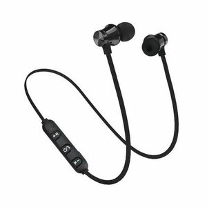 Casti Wireless Bluetooth Sport BT4, Waterproof, Tip In-Ear Headset, Microfon Incorporat, Negru imagine