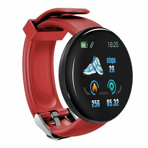 Ceas Smartwatch Techstar® D18, 1.3inch OLED, Bluetooth 4.0, Monitorizare Tensiune, Puls, Oxigenarea Sangelui, Waterproof IP65, Rosu imagine
