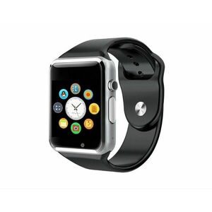 Ceas Smartwatch Techstar® A1, Camera Foto, Ecran 1.54inch, Bluetooth, Compatibil SIM si MicroSD, Apelare, Argintiu imagine