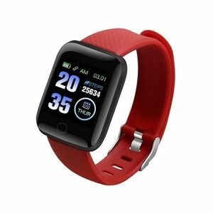 Ceas Smartwatch Techstar® D13 Rosu, Bluetooth 4.0, Compatibil Android & iOS, Unisex, Rezistent la Apa imagine