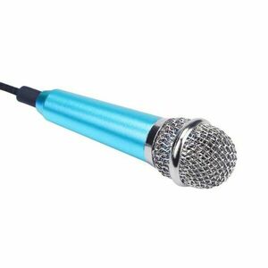 Microfon Profesional BM100 Techstar®, Inregistrare Vocala Si Karaoke, 3.5mm, Albastru imagine