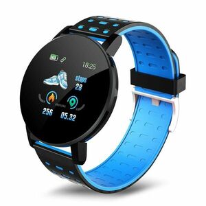 Ceas Smartwatch Techstar® 119 Albastru, 1.3 inch IPS, Monitorizare Cardiaca, Tensiune. Oxigenare, Sedentary, Bluetooth, IP65 imagine